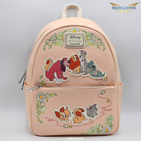 Loungefly Disney Lady and the Tramp Daisy Portrait Floral Mini Backpack Bag New - Picture 1 of 6